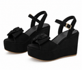 Sandalias De Plataforma Con Moño