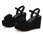 Sandalias De Plataforma Con Moño
