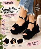 Sandalias De Plataforma Con Moño