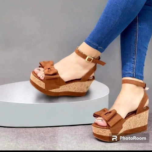 Sandalia de Plataforma Moño